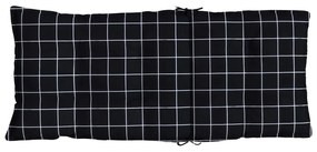 Almofadões cadeira encosto alto 2pcs tecido oxford xadrez preto