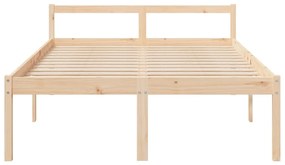 Cama de casal pequena para idosos 120x190 cm pinho maciço