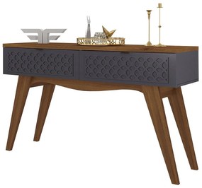 Consola de Entrada GAYA – 136x38,6x79 cm – MDP Matte e Grafite com Por