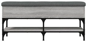 Banco sapateira 102x32x45 cm derivados madeira cinzento sonoma