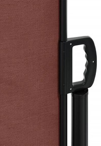 Toldo lateral retrátil 140x1000 cm castanho
