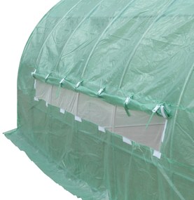 ® Estufa de Jardim e Quintal com 6 janelas para Cultivar Plantas e Verduras Coberta de PE 140g/㎡ Material de Aço - 6x3x2m