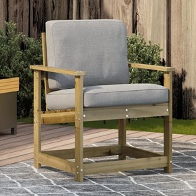 vidaXL Cadeira de jardim 62x56x77 cm madeira de pinho impregnada
