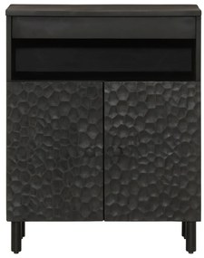 Móvel de apoio 60x33x75 cm madeira de mangueira maciça preto