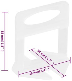 Sistema nivelação de ladrilhos 500 cunhas 2500 niveladores 2 mm