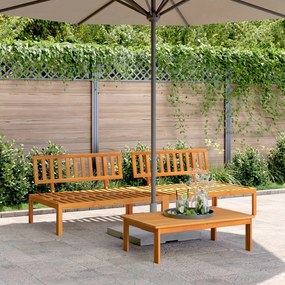 vidaXL Sofá de centro paletes 2 pcs p/ jardim madeira de acácia maciça