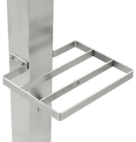 Coluna de água para jardim em aço inoxidável quadrada 95 cm