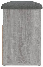 Banco sapateira 82x32x45,5 cm derivados madeira cinzento sonoma