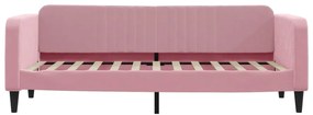 Sofá-cama 80x200 cm veludo rosa