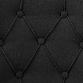 Cadeiras de jantar 6 pcs tecido preto