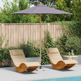 vidaXL Guarda-sol de Jardim Cinza Escuro Ø 270 x 260 cm Bambu