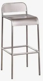 Pack De 2 Bancos Altos Em Aço Inoxidável Narnial ↑75 Cm & Aço Inoxidável - Sklum