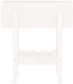 Vaso/floreira de jardim 62x30x69 cm pinho maciço branco