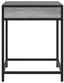Mesa de centro luzes LED Infinity 40x40x51 cm cinzento sonoma