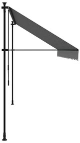 Toldo retrátil 400x150 cm tecido e aço antracite