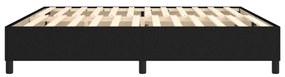 Estrutura de cama sem colchão 200x200 cm tecido preto