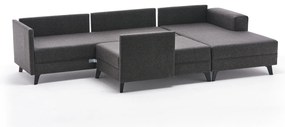 Sofá-Cama de Canto Efsun – Antracite – 300 x 78 x 202 cm