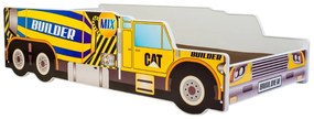 Cama infantil em forma de carro 140x70 - Multicolorida - colchão e estrado incluído