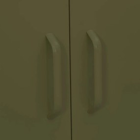 Armário de arrumação aço 80x35x101,5 cm verde-azeitona
