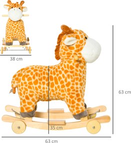 Brinquedo de baloiço em carrinho com rodas 2 em 1