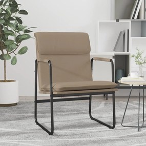Cadeira lounge 55x64x80 cm couro artificial cor cappuccino