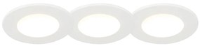 Conjunto de 3 Focos Encastráveis Brancos Incl. LED 3000K 4W IP65 - Blanca