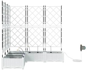 Jardineiras de Jardim 1 pc Branco 120 x 120 x 126 cm Plástico