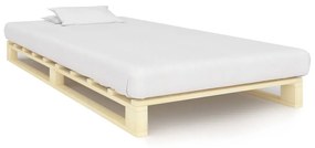 285235 vidaXL Estrutura de cama em paletes pinho maciço 100x200 cm