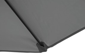 Outsunny Chapéu de Sol de Jardim Ø256x245cm Chapéu de Sol Excêntrico Rotação 360° com Abertura Manual e Base Cruzada para Pátio Varanda Exterior Cinza Escuro