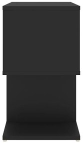 Mesa de cabeceira 50x30x51,5 cm contraplacado preto