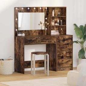 vidaXL Mesa de vestir com gaveta 2 pcs Castanho 78.5 x 41 x 135 cm
