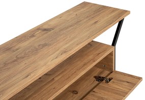 Móvel TV Tarz – Nogueira e Preto – 125x54x35 cm