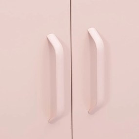Armário de arrumação aço 80x35x101,5 cm rosa