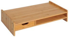 Suporte para Monitor de Bambu Organizador de Escritório para Monitor P