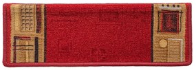 Tapetes de escadas adesivos 10 pcs 65x21x4 cm vermelho