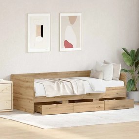 Cama Auxiliar Carvalho Artesanal Madeira Engenheirada 90 x 200 cm