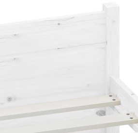 Estrutura cama pequena solteiro 75x190 cm madeira maciça branco
