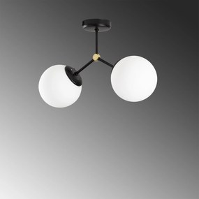 Candeeiro de Teto Damar – Preto e Branco – 44 x 15 cm