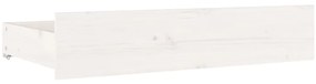 Estrutura de cama com gavetas 160x200 cm branco