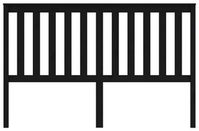 Cabeceira de cama 166x6x101 cm pinho maciço preto