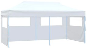 Tenda dobrável profissional festas 4 paredes 3x6m aço branco