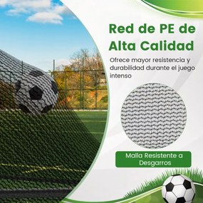Baliza de futebol infantil 120 x 57 x 60 cm portátil com estrutura metálica dobrável, estacas para fixação no solo, montagem simples, para maiores de