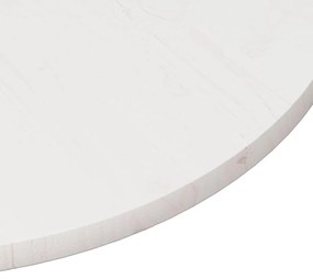 Tampo de mesa pinho maciço Ø80x2,5 cm branco