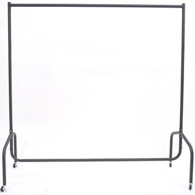 Suporte para cabide roupa 120x60x150 cm Tubo de ferro 4 rodas Homcom