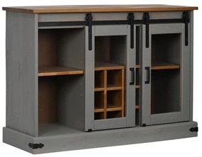 Aparador HALDEN 2 portas de correr 112x40x80 cm Madeira maciça