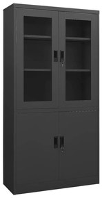 vidaXL Armário de escritório 90x40x180 cm aço antracite