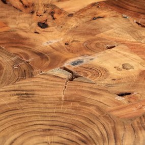 Mesa de centro de tronco madeira de acácia maciça (55-60)x40 cm