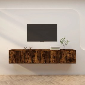 Móveis de TV de parede 2 pcs 100x34,5x40 cm carvalho fumado
