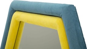 ESPELHO DE PAREDE TONY VELUDO 75X4X80 CM AZUL/AMARELO