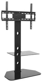 vidaXL Suporte de chão giratório TV VESA 600x400 mm com prateleira